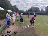 Bowls match taking place during the Fun Day